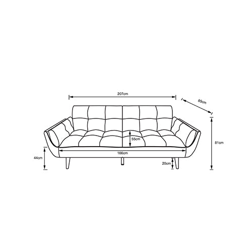 PLAYBOY - Sofa "SCARLETT" gepolsterte Couch mit Bettfunktion, Samtstoff in Blau, Retro-Design - playboyhome.de