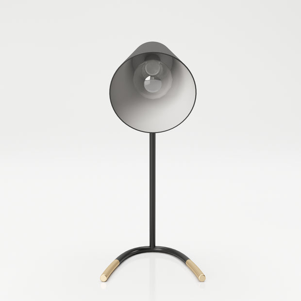 PLAYBOY - Tischlampe "AMELIA" aus Metall, schwarz mit Gold Akzenten, Retro-Design,Lampen - playboy