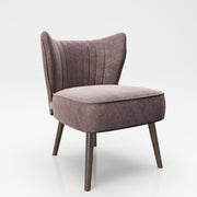 PLAYBOY - Sessel "HOLLY" gepolsterter Lounge-Stuhl mit Rückenlehne, Samtstoff in Rosa mit Massivholzfüsse, Retro-Design,Sessel & Sitzhocker - playboy