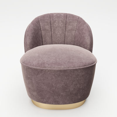 PLAYBOY - Sessel "STELLA" gepolsterter Cocktail-Sessel mit Rückenlehne, Samtstoff in Rosa mit goldenem Metallfuss, Retro-Design,Sessel & Sitzhocker - playboy