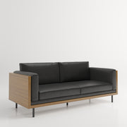 PLAYBOY - Sofa "SHELBY" gepolsterte Couch; Samtstoff in Schwarz, Retro-Design - playboyhome.de