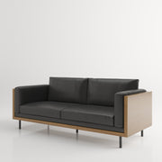 PLAYBOY - Sofa "SHELBY" gepolsterte Couch; Samtstoff in Schwarz, Retro-Design - playboyhome.de