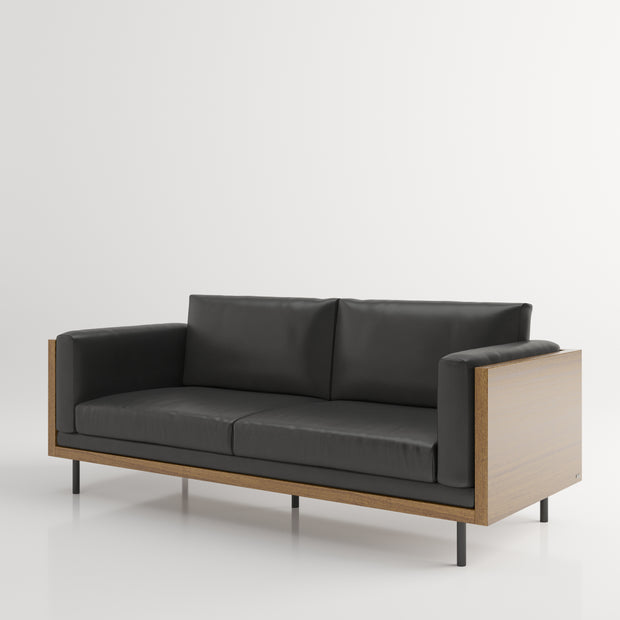 PLAYBOY - Sofa "SHELBY" gepolsterte Couch; Samtstoff in Schwarz, Retro-Design - playboyhome.de