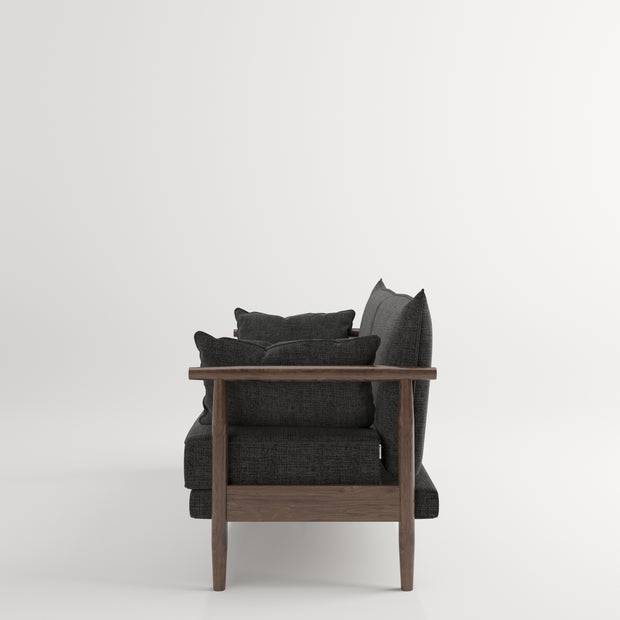 PLAYBOY - Sofa "SYLVIE" gepolsterte Couch mit Bettfunktion, Samtstoff in Grau , Retro-Design - playboyhome.de