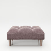 PLAYBOY - Ottoman "SCARLETT" gepolsterte Fussablage passend zum Sofa, Samtstoff in Rosa mit Massivholzfüsse, Retro-Design,Sofas & Ottomane - playboy